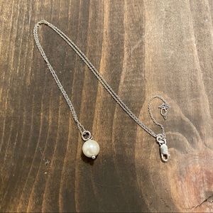Sterling silver pearl necklace